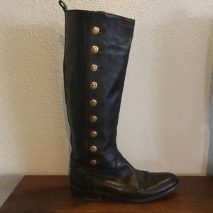 Black Leather CHANEL Boots